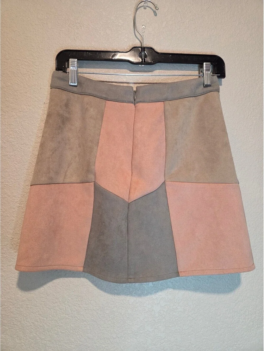 Versona Colorblock Suede Mini Skirt Size 6